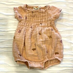 Dusty rose butterfly romper